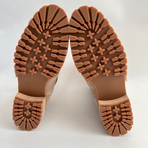 New Splendid Lug Boots Suede Moto Inspired Fold Over 9 - Picture 10 of 15